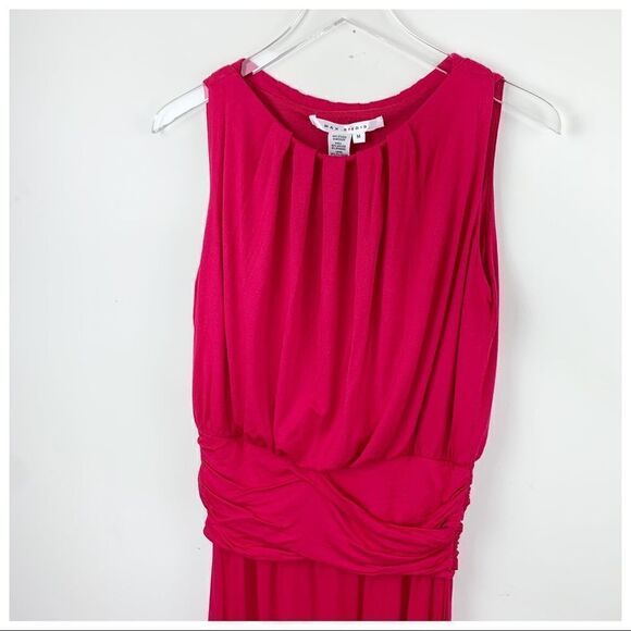 Max Studio Jersey Maxi Dress Pink/Red Sleeveless Sz M - Picture 3 of 10